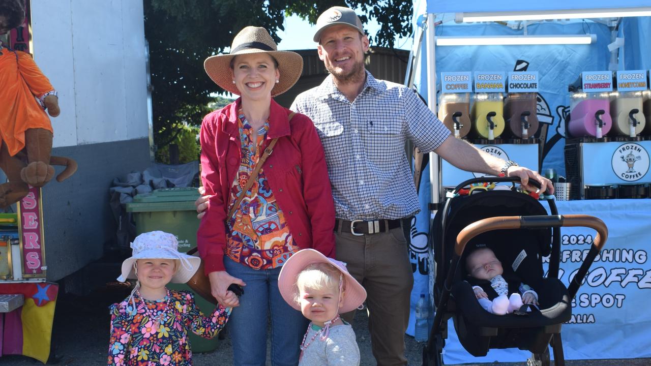 The Moxham family at the Yeppoon Show on Sunday. Picture: Aden Stokes