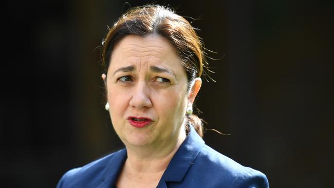 Queensland Premier Annastacia Palaszczuk says she is protecting Queenslanders. (AAP Image/Darren England)