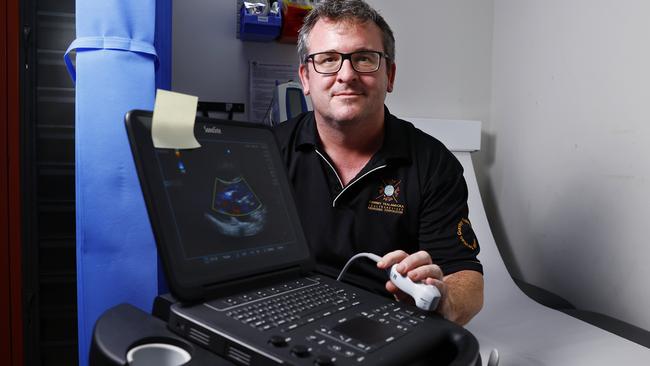 Gurriny Yealamucka Health Service GP Dr James Doran specialises in helping patients with Rheumatic Heart Disease. He has personally bought a $50,000 echo cardiograph machine to help diagnose and treat patients with the condition. Picture: Brendan Radke