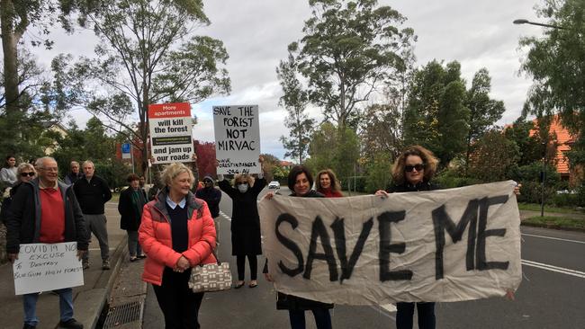 Protesters outside the IBM site on Friday. Picture: Supplied​