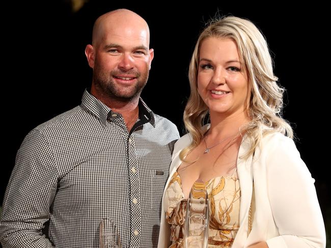 Farmer of the Year 2022 presentation, The Terrace, Botanical Gardens, Diary and Overall Winners - Nicole & Brendan Saunders,     Picture Yuri Kouzmin