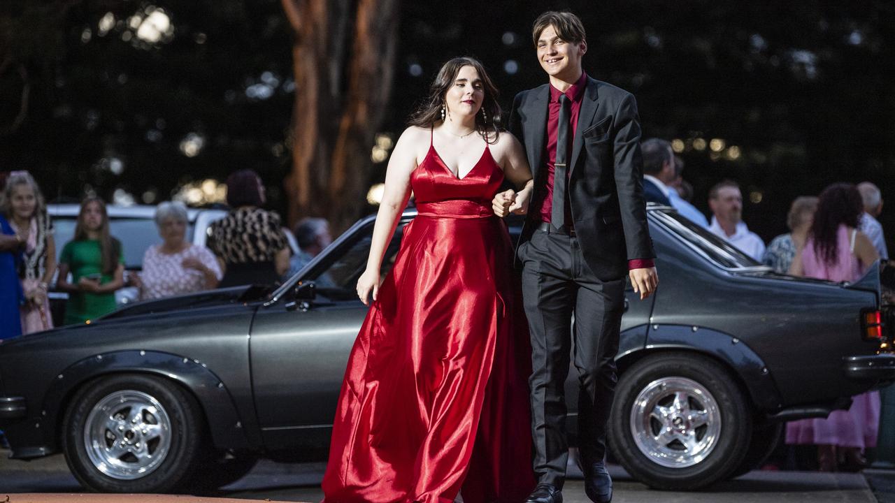 James Stuart and partner Ava Cranwell at St Mary's College formal at Picnic Point, Friday, March 24, 2023. Picture: Kevin Farmer