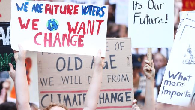 A school strike today has been organ­ised by a network of adult activists from climate campaign organisations. Picture: Getty 