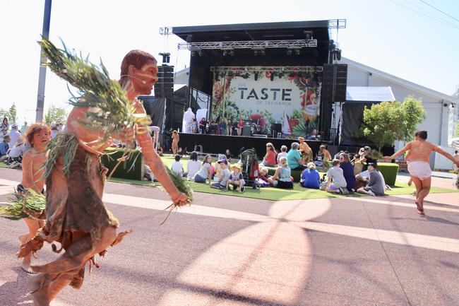 The Taste of Tasmania. The welcome to country ceremony by NITA before the official opening. Picture: EDDIE SAFARIK