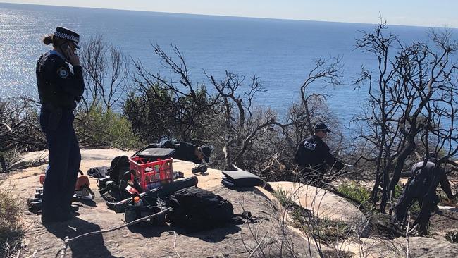 Police have also started a forensic search near Blue Fish Point over the Scott Johnson death. Picture: Jim O'Rourke.