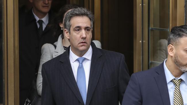 Michael Cohen, US President Donald Trump's former lawyer and fixer, leaves court yesterday after being sentenced to three years’ jail, to begin in March. Picture: AFP