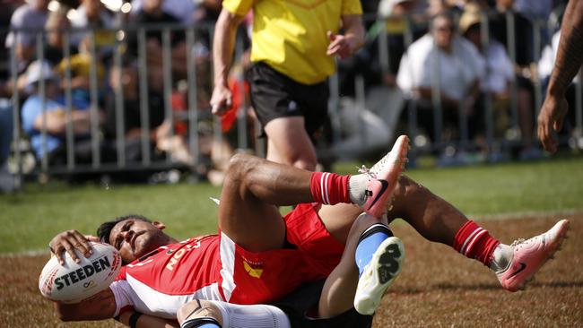 Action from the men's final between Walgett Aboriginal Connection (WAC) and Nanima Common Connection. Picture: Warren Gannon Photography