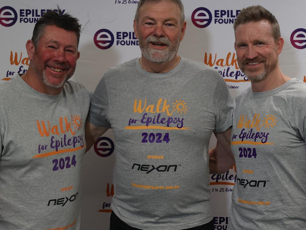 Brett Ratten, Neil Balme and Nathan Buckley are taking part in ‘Walk for Epilepsy’.