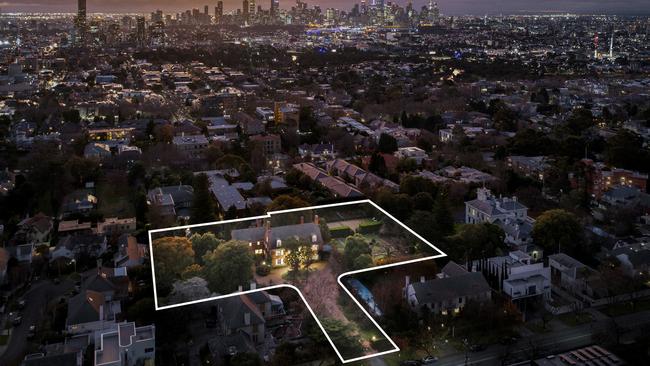 A huge allotment of land in the state’s most expensive suburb, Toorak.