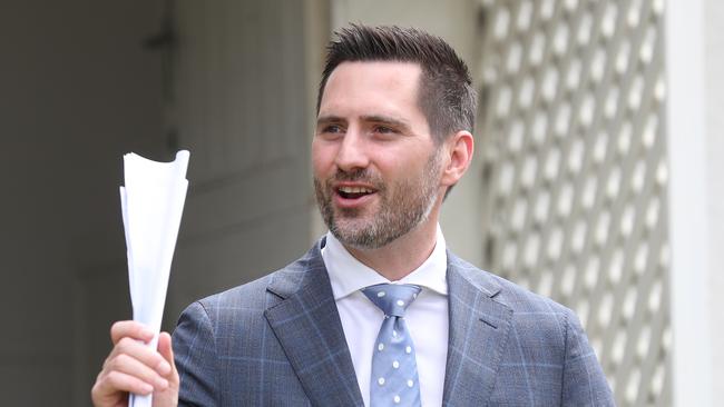 Charles Higgins at an auction of an historical home at Spring Hill. Picture: Annette Dew