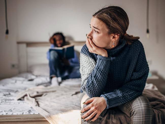 Often when couples attempt to talk about this, heightened emotions lead to arguments or one person shutting down. Picture: iStock