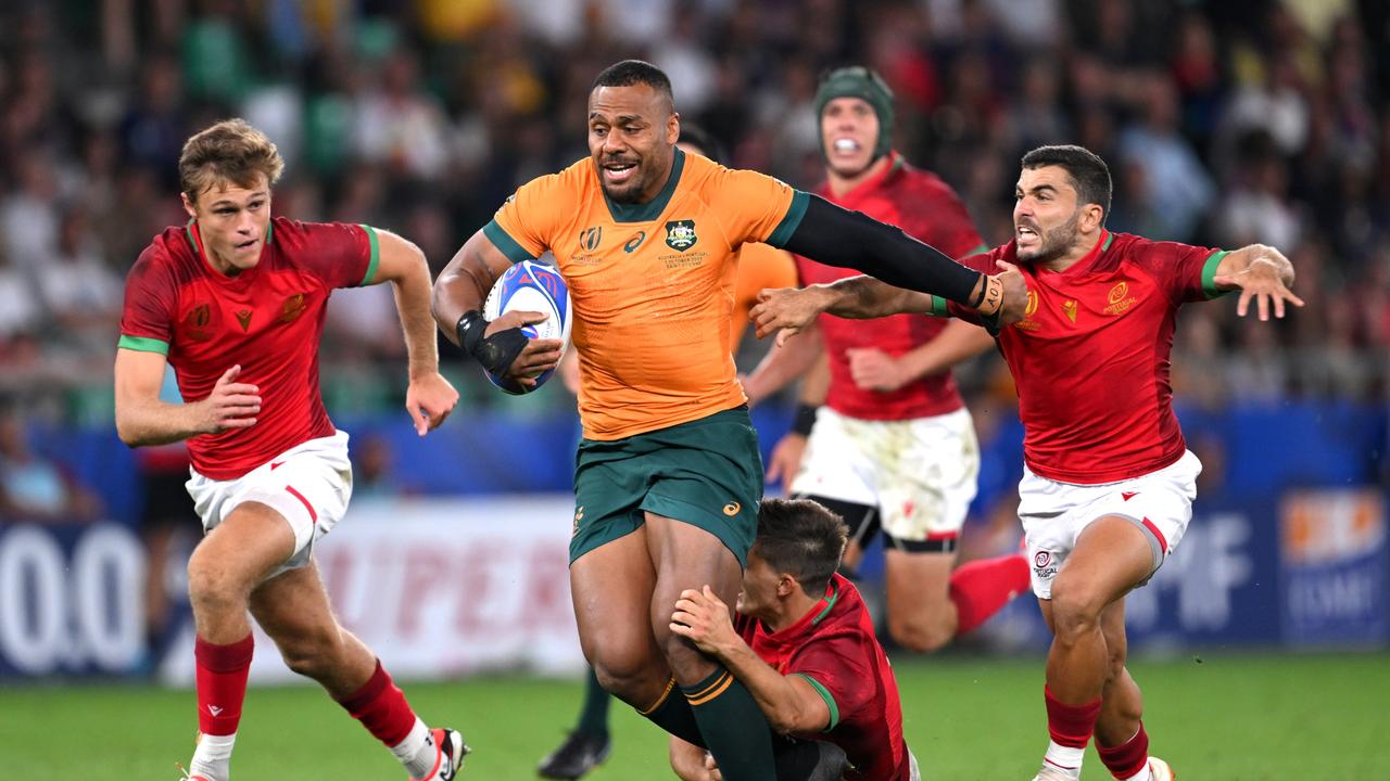 The Wallabies were given a scare but did enough against Portugal. (Photo by Laurence Griffiths/Getty Images)