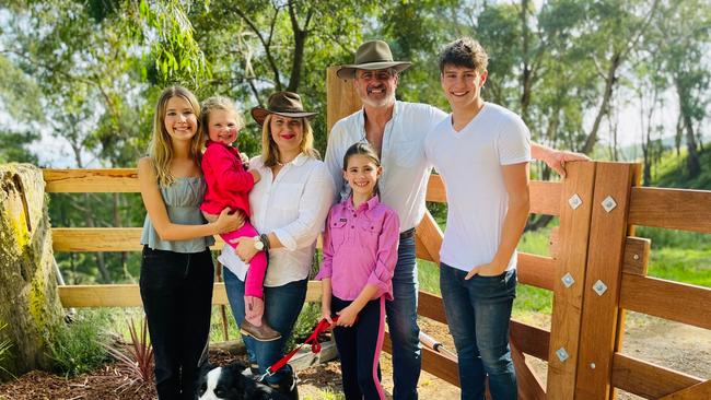 Sophie and Steve Westlake with their four children. Picture: supplied.