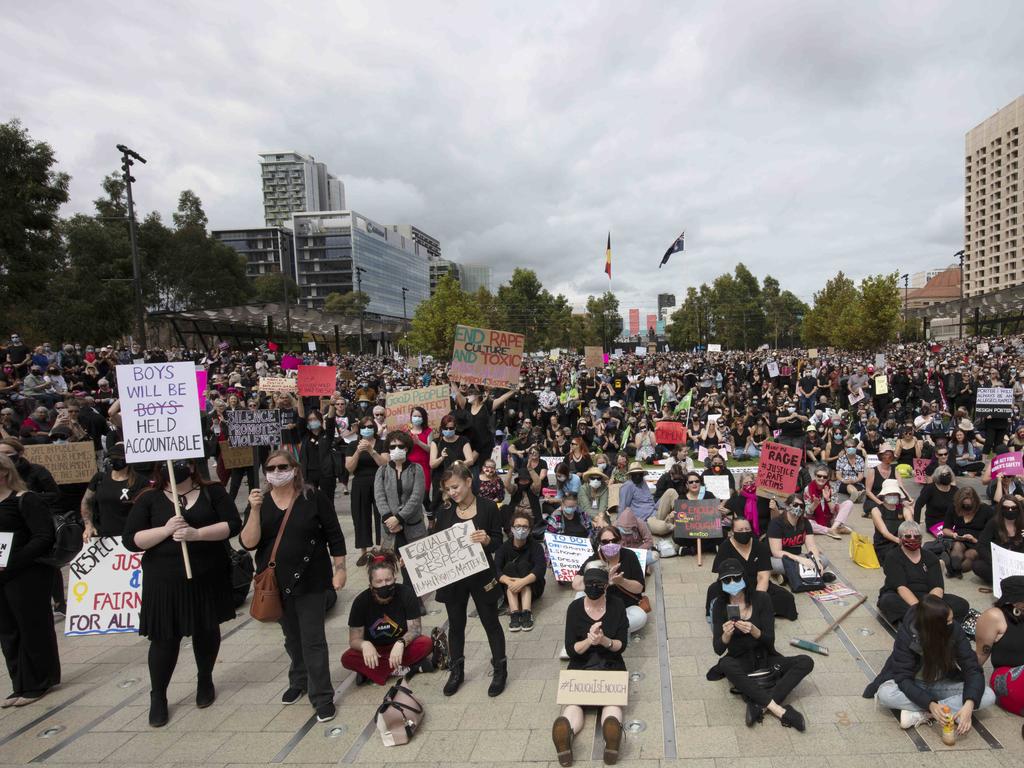 March 4 Justice in Victoria Square, Adelaide. Picture: Emma Brasier