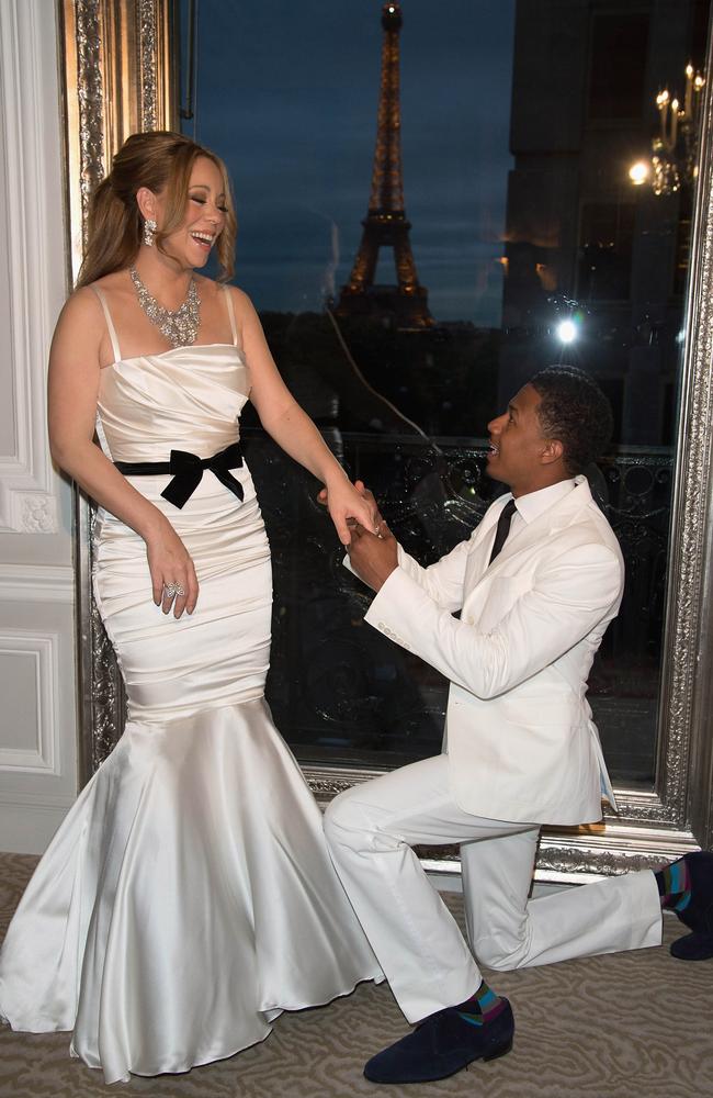 Renewing their vows in Paris.