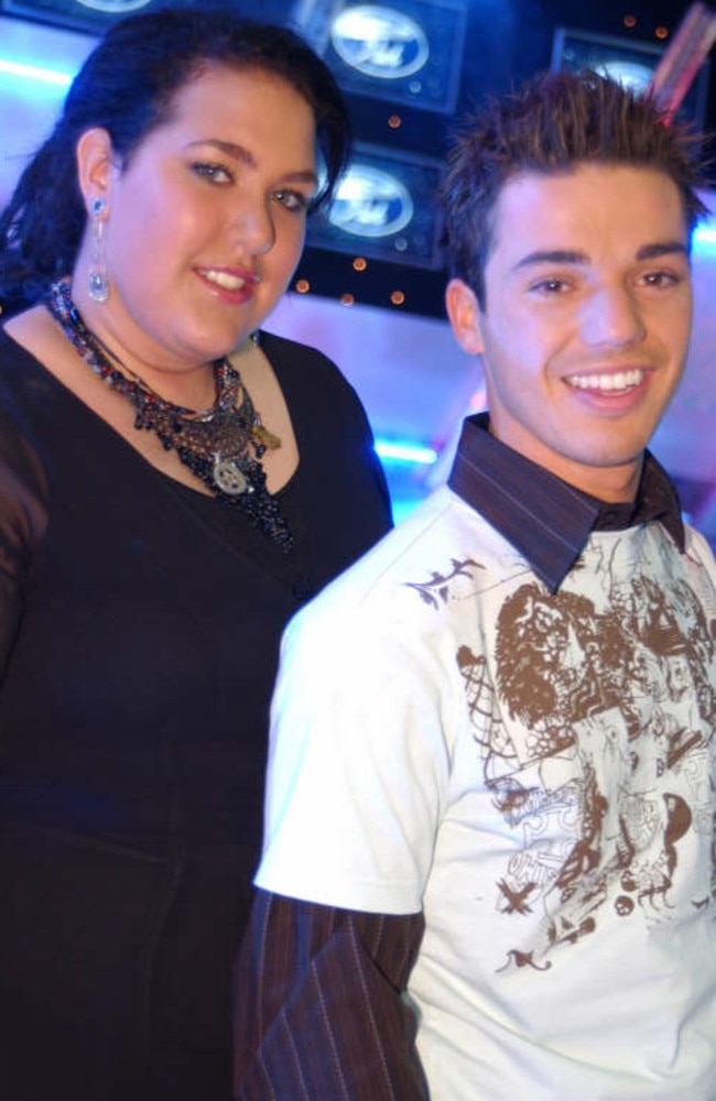 Idol finalists Casey Donovan and Anthony Callea in 2004. Picture: Channel 10