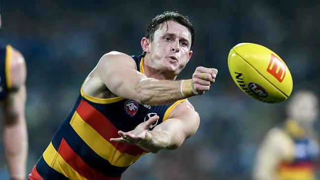 Matt Crouch has won plenty of the ball since winning his spot back in the Crows team. Picture: Mark Brake/Getty Images