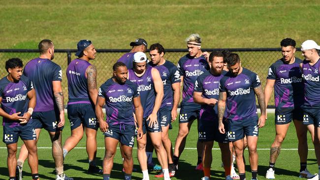 Melbourne Storm are currently living and training on the Sunshine Coast. Picture: AAP Image/Darren England