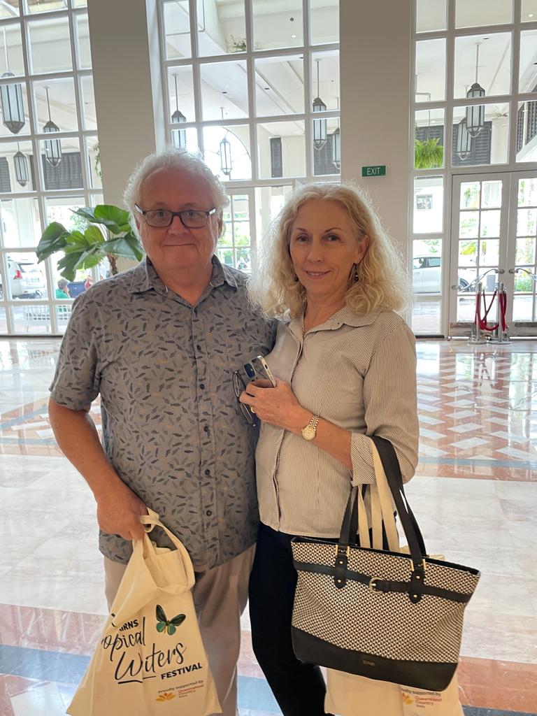 Clive and Linda Dixon at the Cairns Tropical Writers Festival. Picture: Kristina Puljak