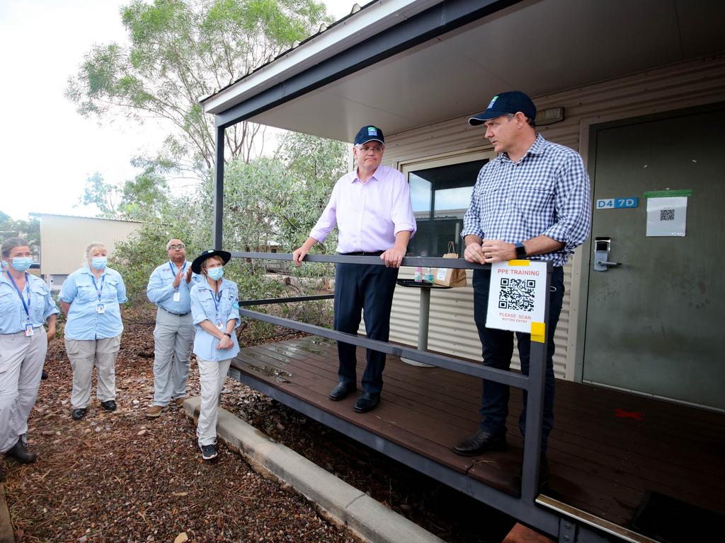 Prime Minister Scott Morrison has visited the Howard Springs quarantine facility but is yet to greenlight any others in regional areas. Picture: Glenn Campbell