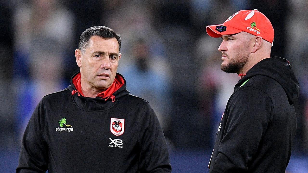 Shane Flanagan (left) and Dean Young. Picture: AAP Image/Dan Himbrechts