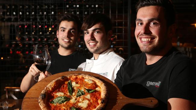 Gemelli Restaurant’s Paul Carney and chef twin brothers James and Alec Carney.