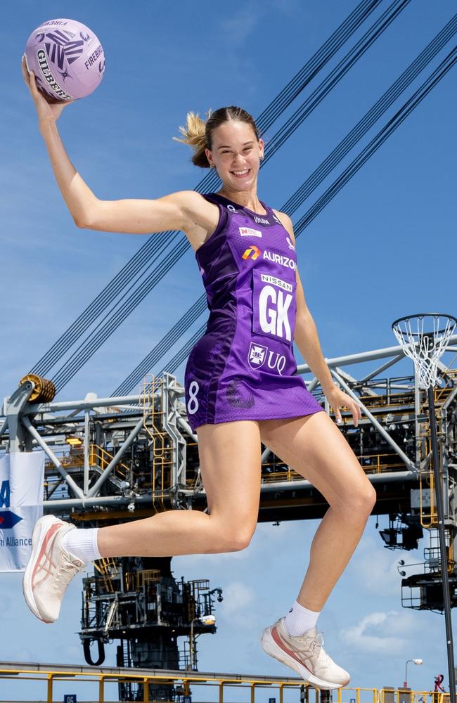 Isabelle Shearer is ready to make a big impact on the 2025 Super Netball season for the Firebirds. Picture: Luke Marsden.