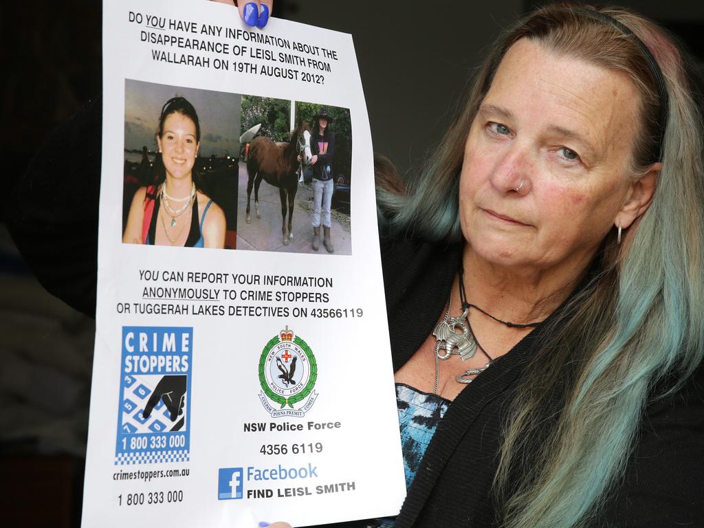 Sandi Smith has been trying to get answers as to what happened to her daughter Leisl who went missing from Tuggerah station on August 19 2012. Picture: Mark Scott