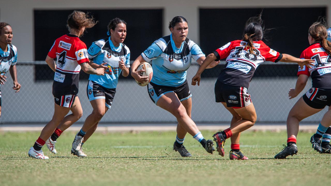 Northern Sharks take on Litchfield Bears in the 2023 NRL NT semi final. Picture: Pema Tamang Pakhrin