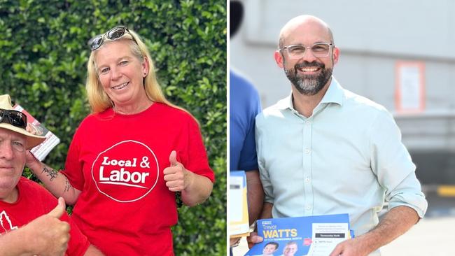 Toowoomba South Labor candidate Susan Krause; Toowoomba South MP David Janetzki.