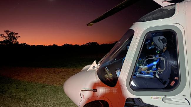 Worker electrocuted, flown to Brisbane after crane hits powerlines