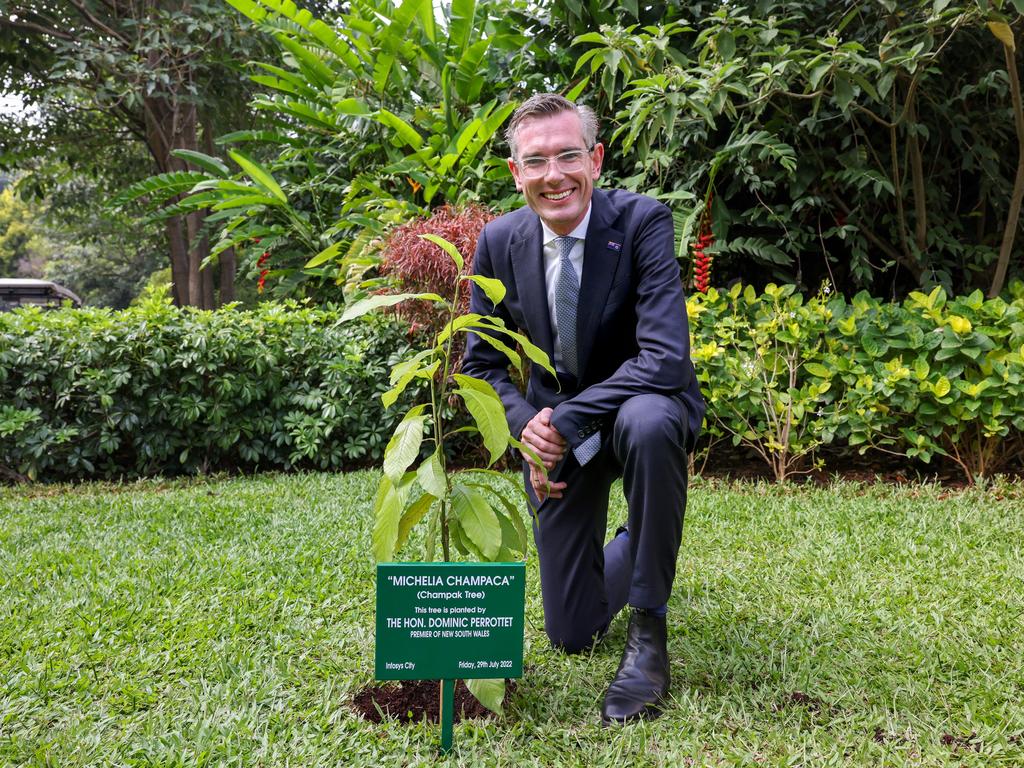 Dominic Perrottet had initially planned to visit the UK after the final leg of his trade tour, Bengaluru, pictured. Picture: Toby Zerna/Office of NSW Premier