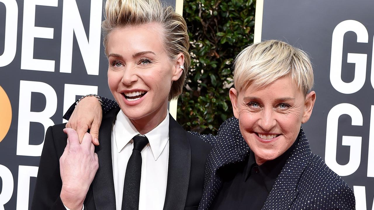 Portia de Rossi and Ellen DeGeneres. Picture: Getty