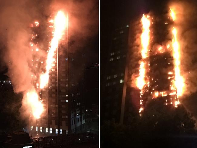 The fire broke out just before 1am local time. Picture: Natalie Oxford/Twitter