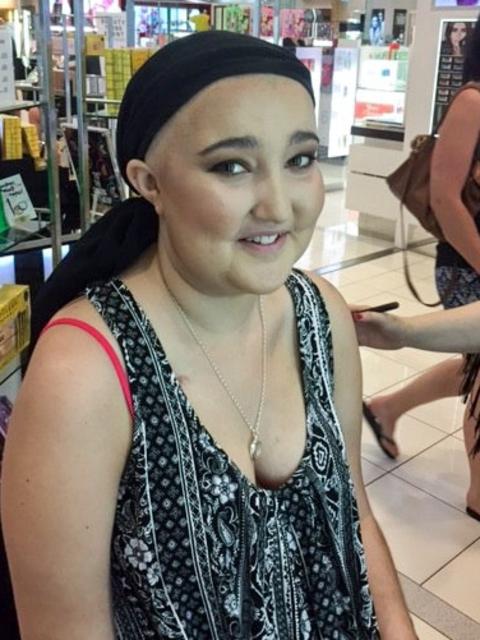 Maddi Delaney headed shopping after her treatment. Picture: Sony