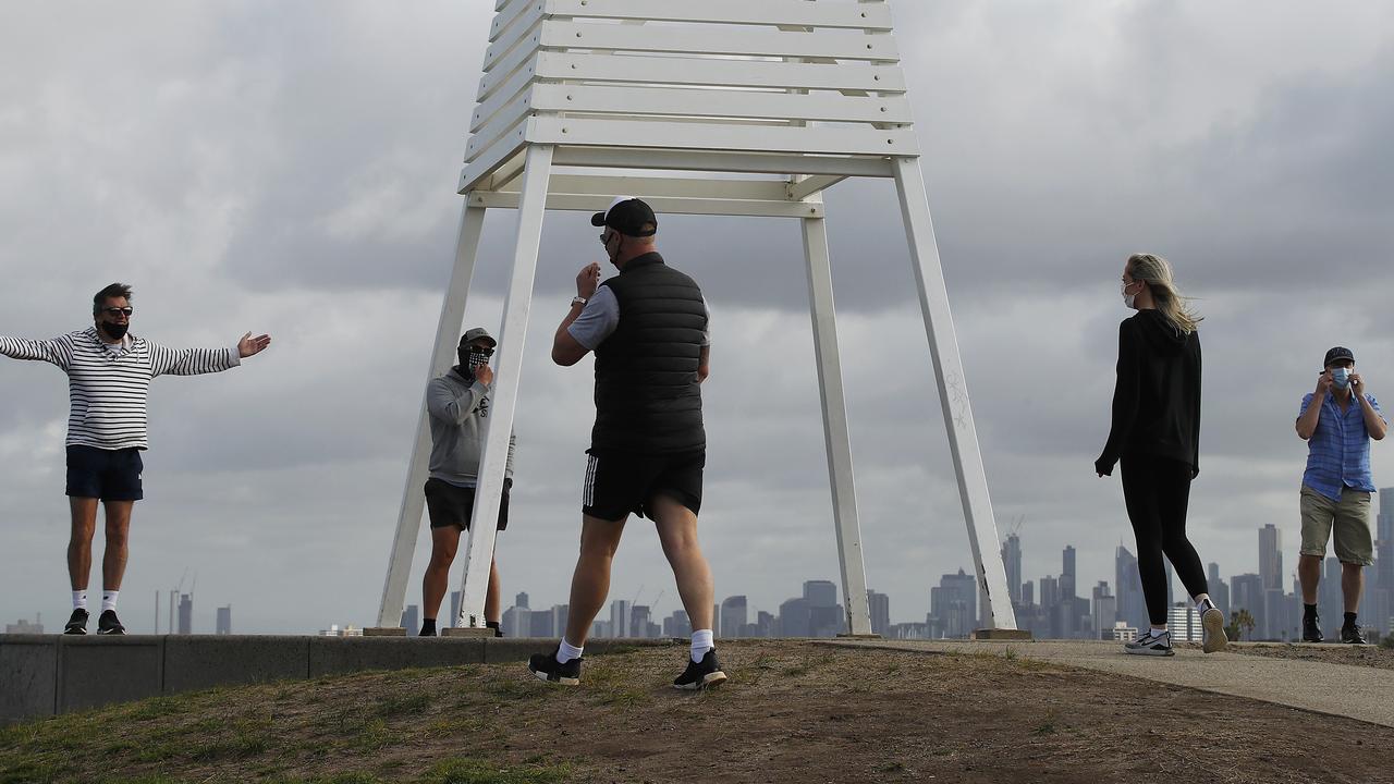 The reopening of playgrounds and extra hour of exercise are among the first steps out of lockdown. Picture: Daniel Pockett/Getty Images