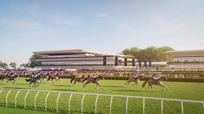 Proposed upgrades to the spectator facilities at Warwick Farm Racecourse. Picture: Supplied.