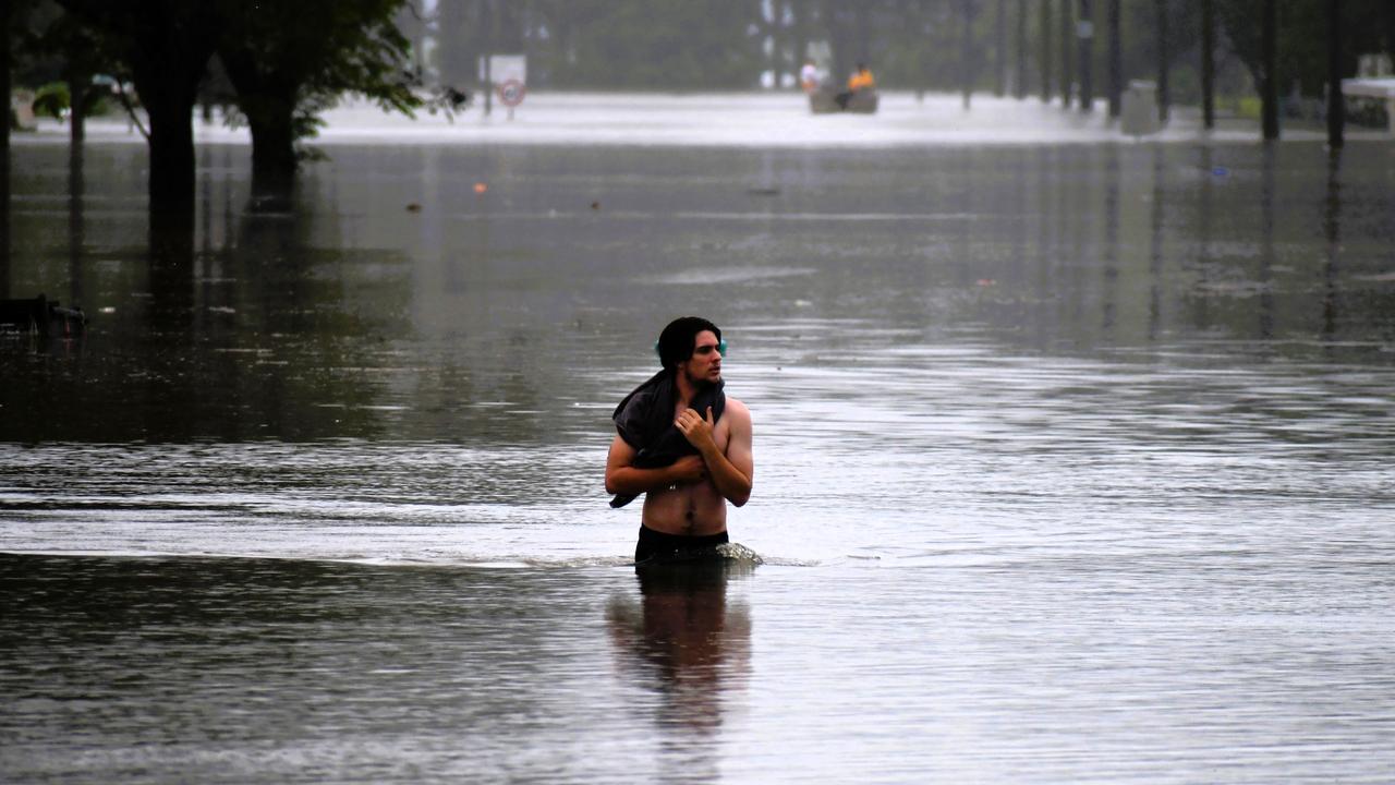 A victim of the flooding disaster in Ingham. The floods in Hinchinbrook Shire, North Queensland. Picture: Cameron Bates