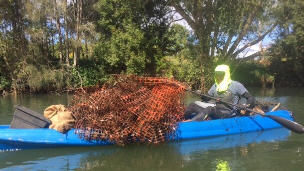 Some of the rubbish found in the creek. Picture: supplied