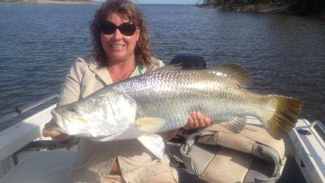 Jo Vivian with a barra