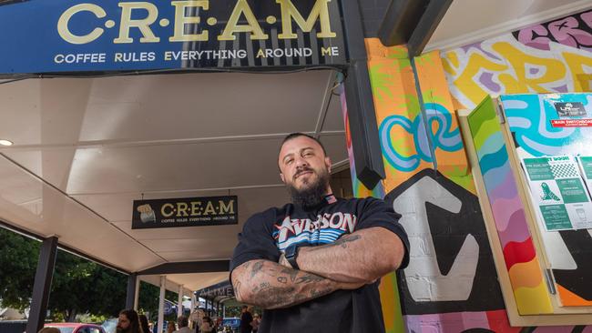 Owner of CREAM cafe, Joshua Rivers. Picture: Ben Clark