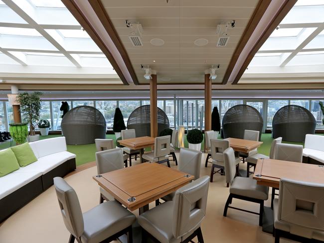 A sneak peak inside the cruise ship Majestic Princess, which docked in Hobart on Sunday. Picture: PATRICK GEE