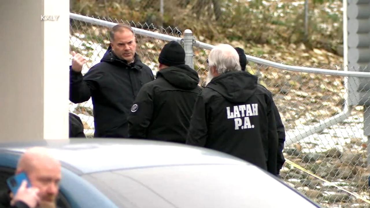 Police at the scene of the University of Idaho murders.