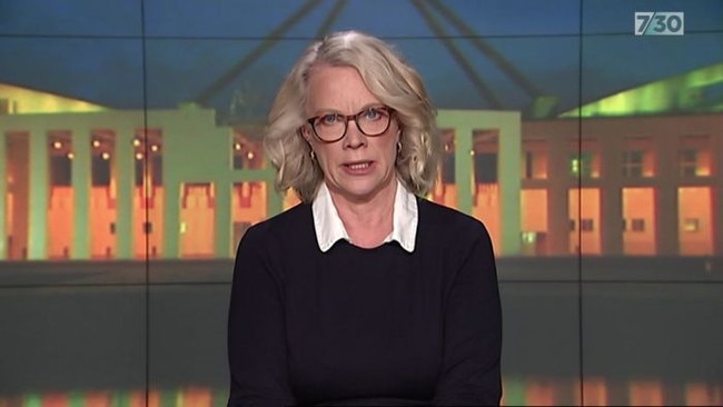 Laura Tingle on the 7:30 report this year. Picture: ABC