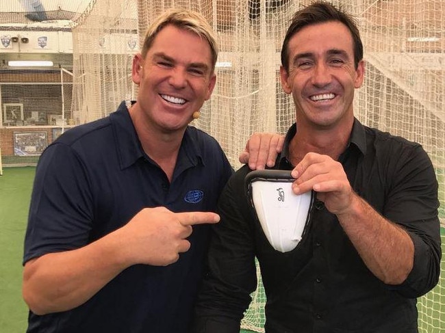 Warne with NRL legend Andrew Johns,