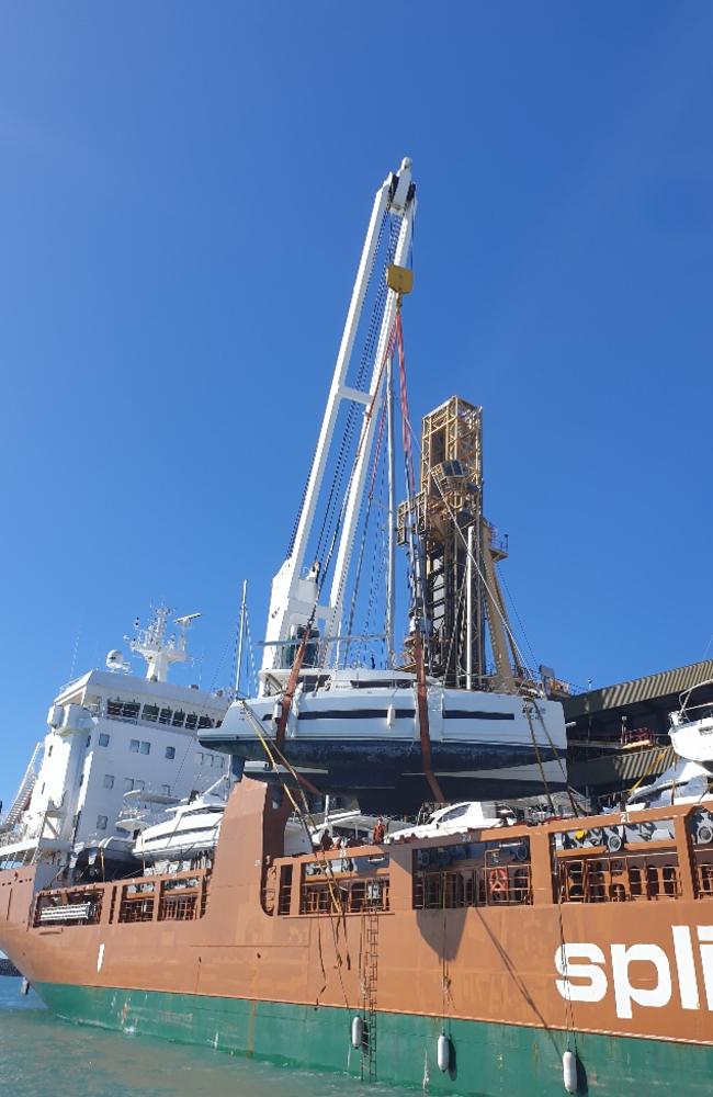 Thirteen yachts from Thailand have arrived in the Port of Mackay rumoured to be part of a new tourism venture in the Whitsundays. Picture: Contributed