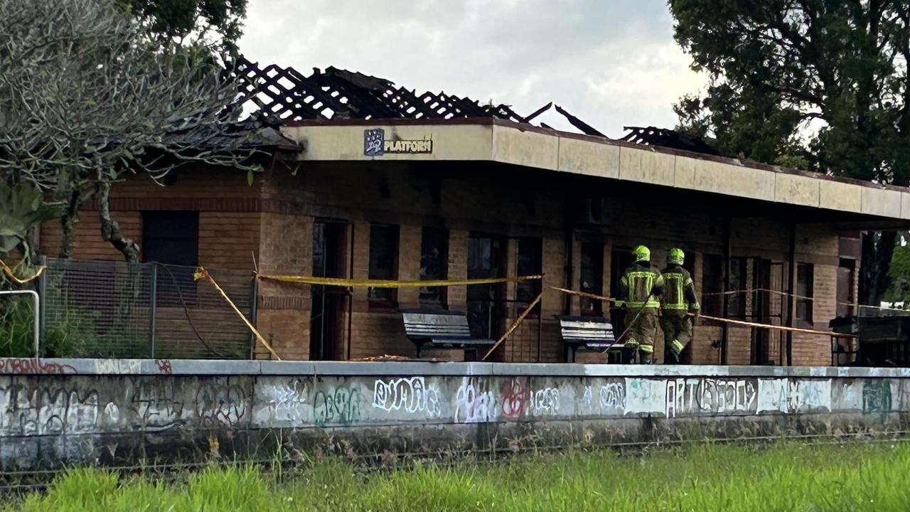 The aftermath of the Mullumbimby Railway Station fire. Picture: Nicqui Yazdi