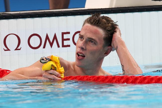 Zac Stubblety-Cook claimed silver in the 200m breaststroke at the Paris La Defense Arena. Picture: Adam Head