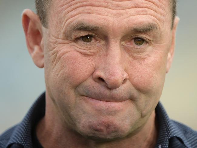 CANBERRA, AUSTRALIA - MAY 25: Coach Ricky Stuart of the Raiders during the round 11 NRL match between the Canberra Raiders and the North Queensland Cowboys at GIO Stadium on May 25, 2019 in Canberra, Australia. (Photo by Tracey Nearmy/Getty Images)