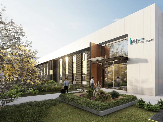 An artist’s impression of the iMH hospital at Deakin.